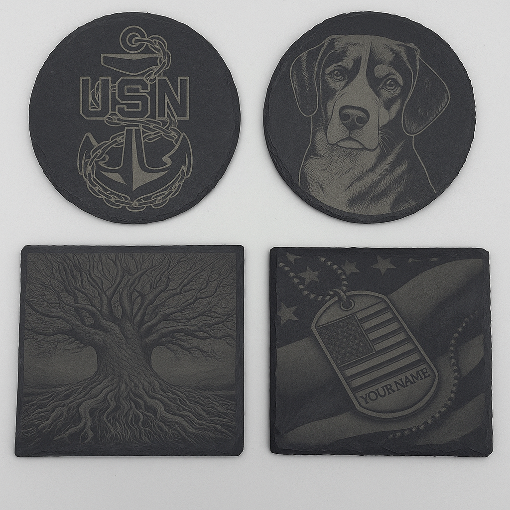 Slate Coasters (Circle & Square)