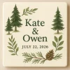 Wedding Ceramic Coasters – Personalized with Names & Dates