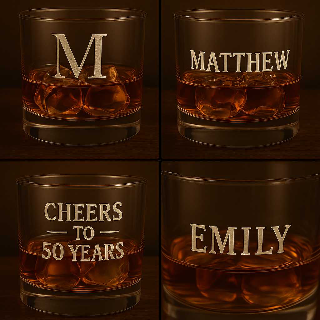 Personalized Engraved Whiskey Glass